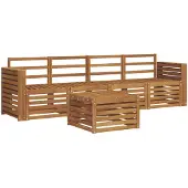 vidaXL Outdoor-Sofagarnitur 5 stk. Natur Massivholz Akazie