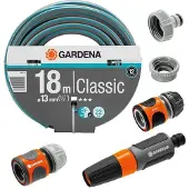 Gardena Schlauch-Set Classic, 18m, mit Systemteilen und Spritze, 1800742