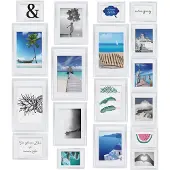 Bomoe Paradise Bilderrahmen Kunststoff weiß 18tlg