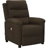 Syfax Massagesessel Dunkelbraun Stoff