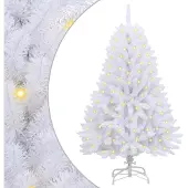 Syfax Künstlicher Weihnachtsbaum Weiß 120 cm PVC und Metall
