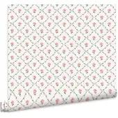 Laura Ashley Vliestapete "Kate" kariert glatt 10mx52cm (ca. 5m2)