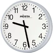 Peweta Funk-Wanduhr "ø 42 cm", Ballwurfsicher, Netzbetrieb, Zifferblatt arabische Zahlen