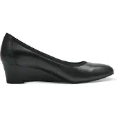 Tamaris Damen Pumps Leder Keilabsatz TOUCHit Fußbett 1-22320-42, Größe:38 EU, Farbe:Schwarz