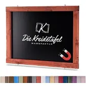 Die Kreidetafel Manufaktur Magnetische Kreidetafel - Magnettafel mit Holzrahmen / Mahagoni 60x40cm
