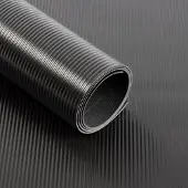 Floordirekt PVC-Bodenbelag Strips Schwarz 120x350 cm