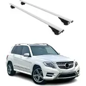 Omtec Dachträger Gepäckträger für Mercedes GLK X204 2008-2015 Grundträger Metall Grau