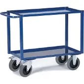 ROLLCART Tischwagen mit 2 Blechwannen 1100x500mm
