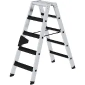 Proregal Stufen-Stehleiter beidseitig begehbar mit clip-step relax 2x5 Stufen