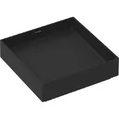 Hansgrohe Xuniva evo E Aufsatzwaschtisch 400/400, ohne Hahnloch und Überlauf, 60324670, Farbe: Mattschwarz