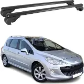 Omtec Dachträger für Peugeot 308 SW 2008-2014 Gepäckträger Grundträger Alu Schwarz 2x