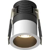 Maytoni LED Einbaustrahler Rund Ø4cm Weiß 5W Warmweiß Aluminium IP20