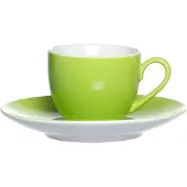 Ritzenhoff & Breker Tasse "Espressotasse mit Untertasse Doppio 80 ml", grün, 2 tlg., Porzellan, Trinkgefäße, Tasse