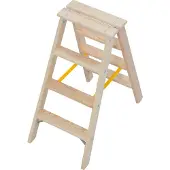 Krause Stehleiter beidseitig Stabilo natur 2x 4 Stufen, H: 95,0 cm