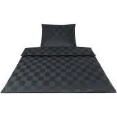 Elegante Bettwäsche 2244 Courage I Größe 80x80 155x200 cm I Farbe 9 Anthrazit I Reine Baumwolle
