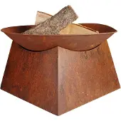 Jet-Line Feuerstelle Pueblo 57x33cm Garten Rostoptik Terrasse Ofen Grill Feuerschale Feuerkorb