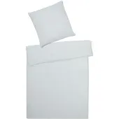 Elegante Halbleinen-Bettwäsche-Garnitur Breeze Farbe blassgrün Größe 155x220+80x80cm