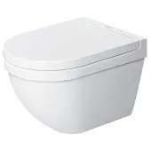 Duravit Wand-WC Starck 3 Compact 48,5cm, Tiefspüler, 22270900001, Farbe: Weiß mit Wondergliss