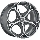 MSW Alufelge 82 8X18 5X110 Et 35 Matt Gun Metal Full Polished (Mgmfp)
