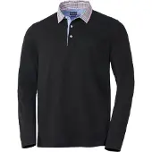 Franco Bettoni Herren Poloshirt mit Hemdkragen langarm, atmungsaktiv und pflegeleicht