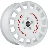 OZ RACING ALUFELGE RALLY RACING 8x17 4x108 ET 25 RACE WHITE RED LETTERING