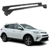 Omtec Dachträger für Toyota RAV4 2006-2013 Gepäckträger Grundträger Alu Schwarz 2x