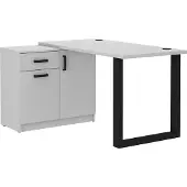 Masseno Schreibtisch MALTESA 138x67x75,3 cm Bürotisch Computertisch, Grau
