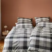 Elegante Soft-Flanell-Kissenbezug einzeln Hamilton Farbe Kiesel Größe 40x80 AL