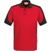 Hakro Poloshirt Contrast Mikralinar 839, rot/anthrazit, 3XL