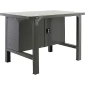 Proregal Werkbank BUFFALO METAL mit Schrank | HxBxT 83x150x73cm | Traglast 600kg | Grau