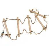 4IQ Strickleiter mit Holzsprossen 1,95m