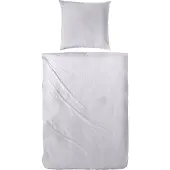 PRIMERA Soft-Seersucker Bettwäsche 155x220 uni einfarbig silber grau 213050-08