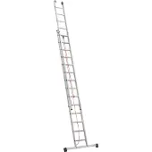Iller-Leiter Iller Schiebeleiter in Industriequalität mit Seilzug und Traverse 2x22 Sprossen
