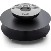 TheFavilla Sina Feuerschale mit Grillring & Grillplatte/Plancha 2-in-1 Feuerstelle, Grill aus pulverbeschichtetem Stahl (schwarz) für Garten, Terrasse