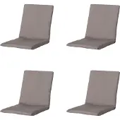 Madison – Stapelbares Stuhlkissen Basic – Taupe – 97 x 49 x 3 cm – 4er-Set