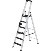 Proregal Stufen-Stehleiter 250 kg einseitig begehbar mit clip-step R13 6 Stufen
