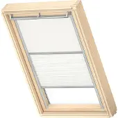 Velux Original Dachfenster Duo Verdunkelungsrollo für M04 / MK34, Weiß, mit grauer Führungsschiene