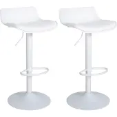 CLP 2er Set Barhocker Aveiro Kunstleder, Farbe:weiss