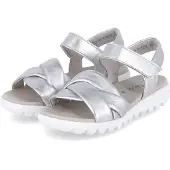 Gabor Damen Sandalen Silber Glattleder Größe: 44
