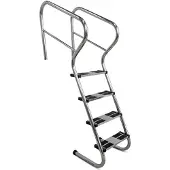 Ideal Treppenleiter mit Sicherheitsstufen V2A 4-stufig bis 1,50m Beckentiefe