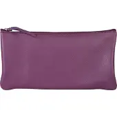 Clairefontaine 4x Flaches Schlampermäppchen Leder 22x11cm violett 410169C