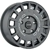 OZ RACING ALUFELGE RALLY RACING 7.5x18 5x112 ET 35 DARK GRAPHITE SILVER LETTERING
