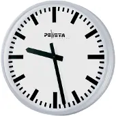 Peweta Funk-Wanduhr "ø 42 cm", Feuchtraumausführung, Batteriebetrieb, Zifferblatt DIN-Balken