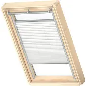Velux Original Dachfenster Plissee für MK06, Weiß, mit grauer Führungsschiene