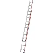Hymer Schiebeleiter, zweiteilig, 2x12 Sprossen, Länge 3,53 / 6,05 m, Reichhöhe 6,92 m, Gewicht 14,1 kg