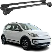 Omtec Dachträger für VW Up 2011-2025 Gepäckträger Grundträger Aluminium Schwarz 2tlg