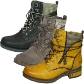 Mustang Damen Stiefeletten Schnürboots Warmfutter Kurzstiefel 1293-601, Größe:40 EU, Farbe:Schwarz