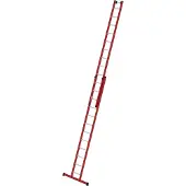 Proregal Sprossen-Schiebeleiter 2-teilig GFK/Alu mit Standard-Traverse 2x12 Sprossen