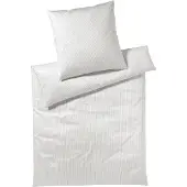 Elegante Mako-Satin Kissenbezug einzeln Hamburger Streifen Farbe Hellgrau Größe 40x80
