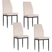 HTI Esszimmerstuhl Madison Samt Creme 4er-Set